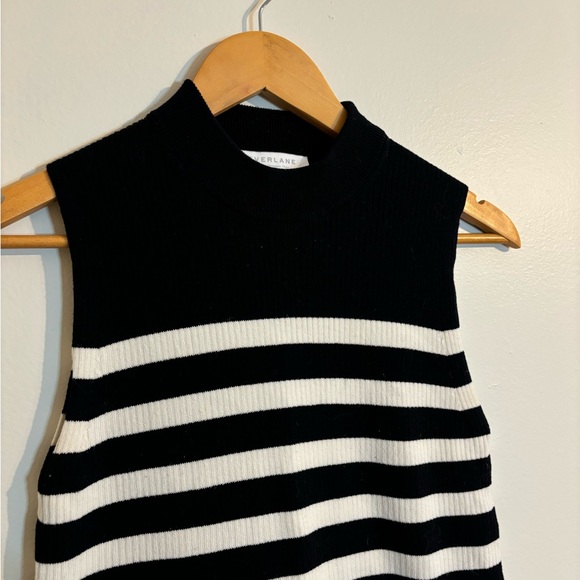 Everlane black and white striped sleeveless sweater - Picture 4 of 7